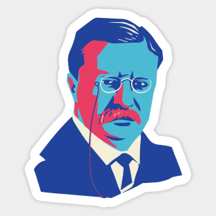 President Teddy Roosevelt Pop Art Portrait Sticker